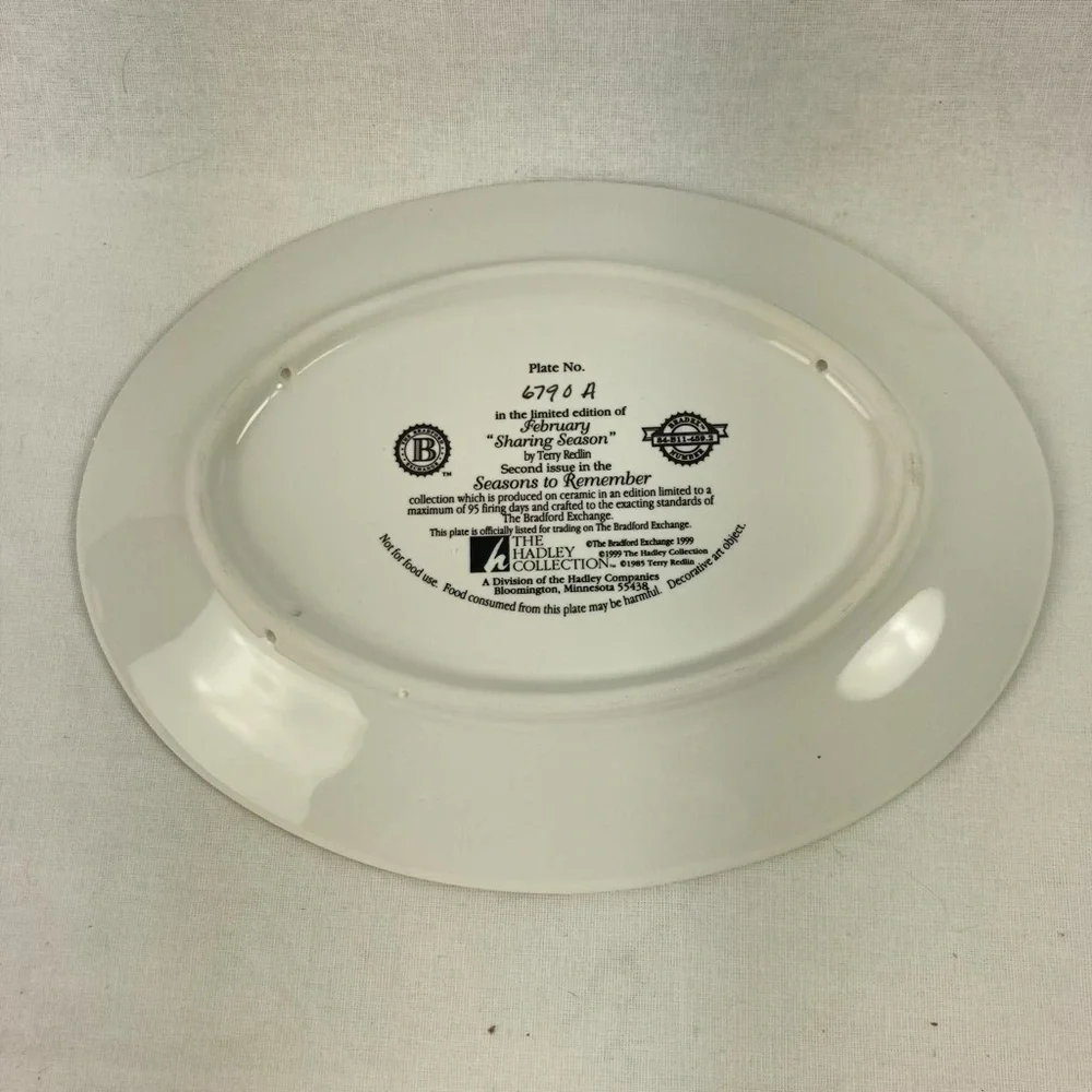 The Bradford Exchange FEBRUARY Sharing Season Plate Seasons to Remember #2 1999